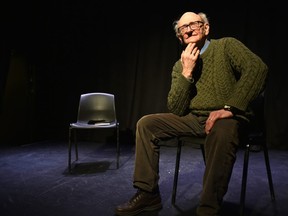 Veteran actor/writer/director Jim DeFelice, 82, taking part in improv night at the Grindstone Comedy Theatre and Bristro in Edmonton on Thursday, Feb. 7, 2019.