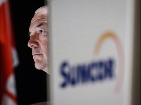 Suncor Energy Inc. president and CEO Steve Williams waits to address the company's annual meeting in Calgary, Thursday, April 27, 2017. Suncor Energy Inc. is calling on the Alberta government to make an earlier-than-planned exit from the oil curtailment program it enacted Jan. 1 because of its unintended consequences. File photo.