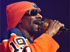 Snoop Dogg at Rogers Place Wednesday night.