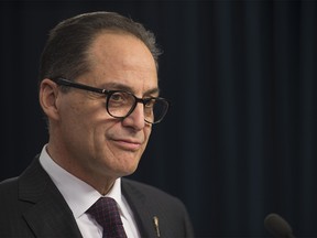 Alberta Finance Minister Joe Ceci released the governmentís 2018-19 third quarter fiscal update and economic statement on Wednesday, Feb. 27 at the Alberta Legislature. Shaughn Butts / Postmedia