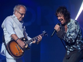 Foreigner founder Mick Jones (left) and singer Kelly Hansen roll into River Cree on Thursday.