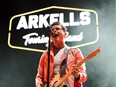 Frontman Max Kerman of Arkells performed at Rogers Place on Thursday, Jan. 31.