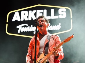 Frontman Max Kerman of Arkells performed at Rogers Place on Thursday, Jan. 31.