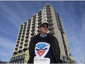 Developer Greg Christenson outside the Village at Westmount at 114 Avenue and 134 Street adjacent to Groat Road north of Westmount Shopping Centre in Edmonton on Tuesday, Feb. 5, 2019.