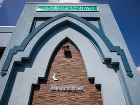 The exterior of the Markaz Ul Islam mosque in Edmonton on Sunday, July 29, 2018.