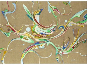 Wandering Child, a painting by Alberta-based artist Alex Janvier, sold for $35,400 on Feb. 24, 2019 by Edmonton's Lando Auctions.