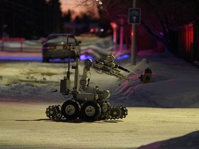 The Edmonton Police Service bomb squad responded to a situation near 97 Avenue and 159 Street on Tuesday, Feb. 26, 2019.