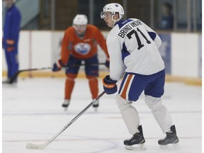 Skyler Brind'amour (71) skates during the Edmonton Oilers Development Camp at Jasper Arena on Wednesday, July 5, 2017.