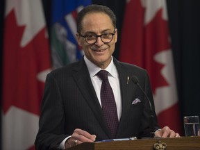 Alberta Finance Minister Joe Ceci released the government's 2018-19 third quarter fiscal update and economic statement on Wednesday, Feb. 27 at the Alberta Legislature.   Shaughn Butts / Postmedia