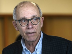 Alberta Party Leader Stephen Mandel, speaks during a press conference in Edmonton on Saturday, Feb. 9, 2019.