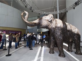 People file into the  new Royal Alberta Museum after the opening ceremony on Wednesday, Oct. 3, 2018 in Edmonton.