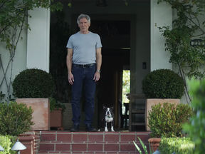 Actor Harrison Ford is pictured in this screengrab of an Amazon ad being aired on Sunday during the 2019 Super Bowl. The Amazon ad is among dozens of companies who will be airing commercial spots during the high-profile football game.