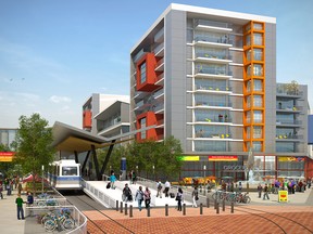 An artist's rendering of Edmonton's Blatchford Town Centre.