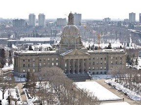 The Alberta Legislature is shown in Edmonton on March 28, 2014.