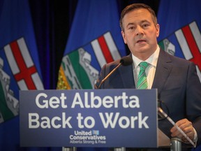 Alberta United Conservative Leader Jason Kenney during a economic speech at the Metropolitan Conference Centre in Calgary on Friday, March 1, 2019.