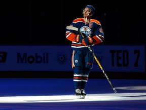 Edmonton Oilers captain Connor McDavid following his team's 3-2 win on March 7, 2019, over the Vancouver Canucks.