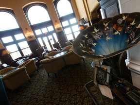Decor is seen in the Fairmont Hotel Macdonald's Confederation Lounge in Edmonton, on Wednesday, March 13, 2019. The lounge is slated for renovation, which will begin in September 2019 and end in November. Photo by Ian Kucerak/Postmedia