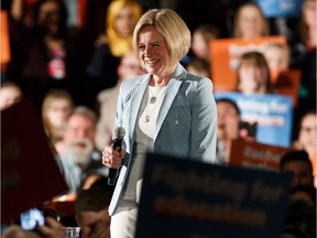 Alberta NDP Leader and Premier of Alberta Rachel Notley speaks as she accepts her nomination for Edmonton-Strathcona at a meeting at St. Basil's Cultural Centre in Edmonton, on Sunday, March 17, 2019.