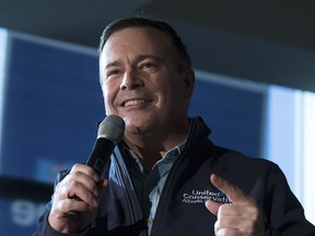 Jason Kenney speaks at a campaign rally on March 19, 2019, in Edmonton.