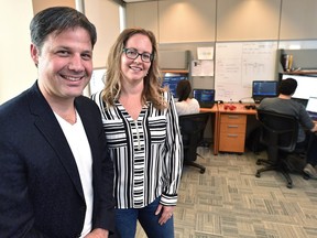 Cory Janssen, left, co-founder of AltaML with his wife Nicole, says the purpose of the project is to use data to help clinicians make better decisions for patient care.