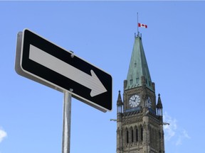 The Peace Tower on Parliament Hill in Ottawa. File photo.