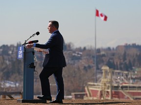 UCP leader Jason Kenney makes a campaign announcement on Scotsman's Hill in Calgary on Thursday March 21, 2019. Gavin Young/Postmedia