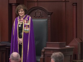 Lt. Gov. Lois E. Mitchell  delivered the final speech from the throne on Monday, March 18, 2019, before the next provincial election at the Alberta legislature.