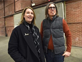 Kirsta Franke of the Wild Heart Collective and Tim Hengel in the building on Saturday, March 2, 2019, where they hope to open 13 collective kitchens to help Edmonton food businesses scale up and launch new products in Edmonton.