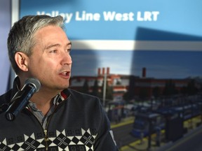 Infrastructure and Communities Minister Francois-Philippe Champagne announced more than $1 billion in federal funding for Valley Line West and Metro Line Northwest projects at the Lewis Farm Transit Centre on Monday, March 11, 2019.