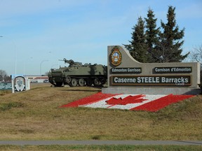 Entrance to Canadian Forces Base Edmonton.