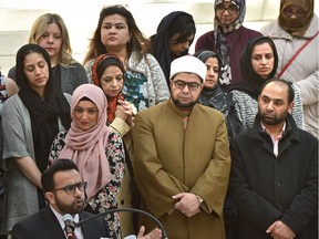 A solidarity gathering was held at city hall mourning the Christchurch mass shooting victims and others and Canada's response to the alt-right militia groups, in Edmonton, March 18, 2019. Ed Kaiser/Postmedia