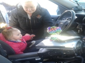 Athabasca RCMP help reunite a lost stuffed animal dubbed Const. Stuffy with an 18-month-old toddler and her family.