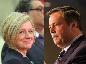 Alberta Premier Rachel Notley and UCP leader Jason Kenney.