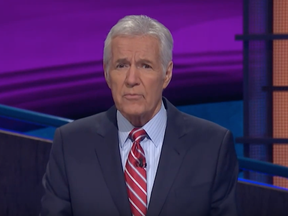 Alex Trebek is seen in this screen shot from Us Weekly-uploaded.