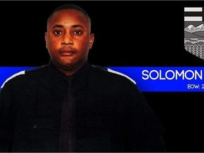Correctional peace officer Solomon Osagiede died at the Alberta Justice and Solicitor General Training Academy Thursday. (GoFundMe)