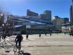 The Stanley A. Milner branch of the Edmonton Public Library undergoes a major renovation on March 13, 2019.