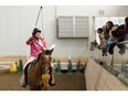 during Whitemud Equine Learning Centre Association's Easter Party at Whitemud Equine Centre in Edmonton, on Saturday, April 20, 2019. Over a hundred people came out to see the horses and riders in Easter costumes and to partake in Easter fun.
