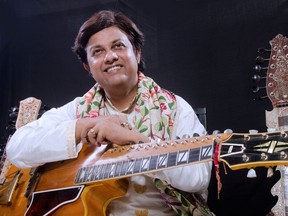 Indian slide guitar pioneer Debashish Bhattacharya returns to play the Orange Hub Theatre Saturday.