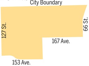 Edmonton-Castle Downs riding boundaries 2019.