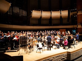 Conductor Danielle Lisboa, the Concordia Symphony Orchestra, and the Edmonton Metropolitan Chorus presented a concert devoted to the works of Allan Bevan, and included the world premiere of a new work inspired by the poet William Blake, Ancient of Days.