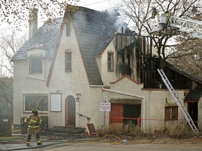 Firefighters battled a vacant house fire at 103 Street and 98 Avenue on Monday April 22, 2019. The fire started around 4:30 a.m.