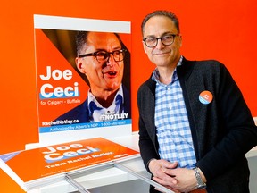 Calgary-Buffalo NDP candidate Joe Ceci at his campaign headquarters in downtown Calgary on Monday, April 15, 2019.