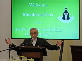 Robert Wanner (Speaker of the Legislative Assembly of Alberta), held an orientation session at the Alberta legislature for all new Members-designate to the legislative assembly in Edmonton on Wednesday April 24, 2019.