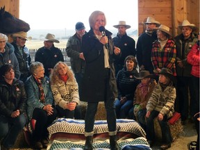 NDP Leader Rachel Notley speaks at a campaign event in Livingstone-Macleod on Thursday, April 11, 2019.