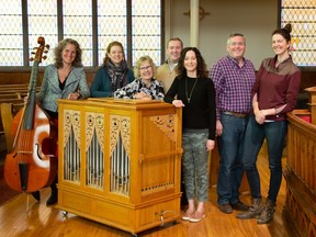 (From left) Josephine van Lier, Dawn Bailey, Marnie Giesbrecht, Ian Bannerman, Jolaine Kerley, Roderick Bryce, and Aoife Donnely will be performing in the 2019 Early Music Festival, running from May 3-5 at First Presbyterian Church.
