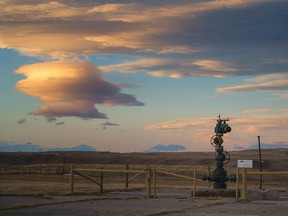 An orphaned gas well on a ranch near Twin Butte that has been inactive for 60 years.