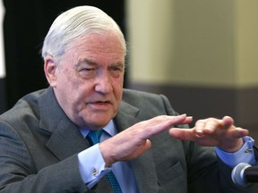 Lord Conrad Black during the Canadian Global Affairs Institute media roundtable in Calgary on Tuesday, March 6, 2018.