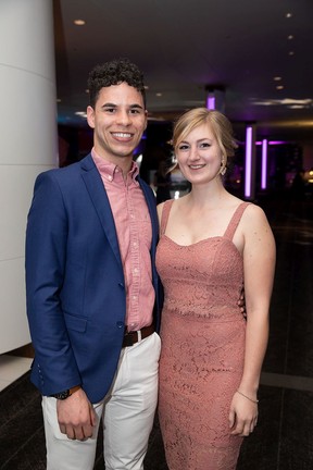 Alex Raymond, left, with Caitlin Bilan during the YESS Gala for Youth.