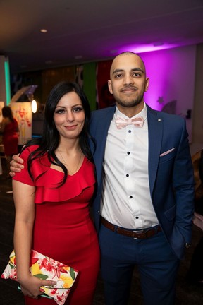 Michelle Rivkind, left, with Aman Shah during the YESS Gala for Youth.