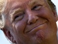 US President Donald Trump listens during an event to celebrate the one year anniversary of the "Be Best" initiative in the Rose Garden of the White House May 7, 2019, in Washington, DC.